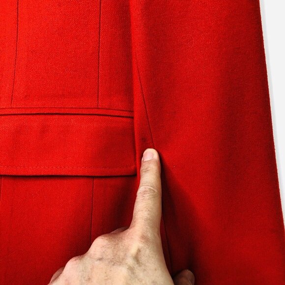 Pendleton 100% Wool Suits Set Blazer Jacket Sz 10 Skirt 12 Red Holiday Christmas - Picture 9 of 15